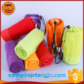 High quality bulk microfiber suede rowel with carrying bag, quick dry gym, sports towels